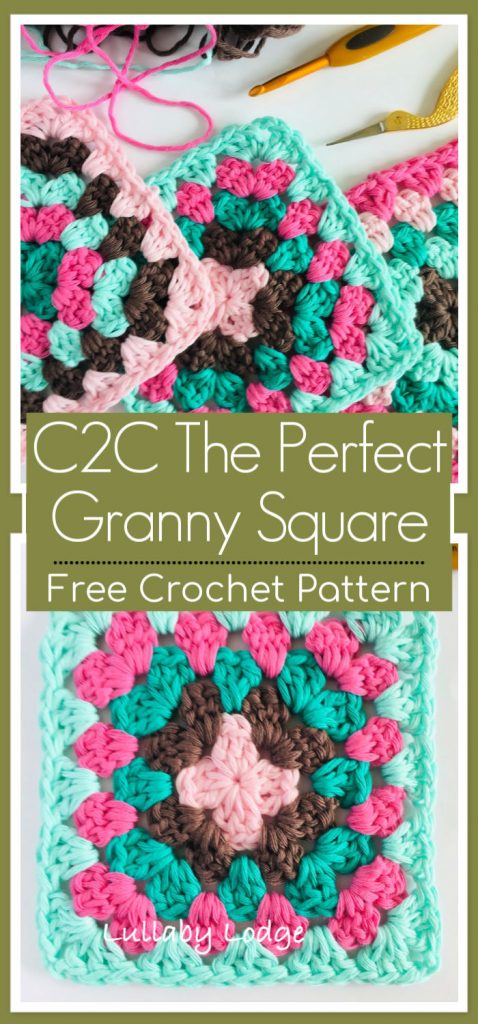 C2C Crochet The Perfect Granny Square - Free Pattern - C2C Crochet